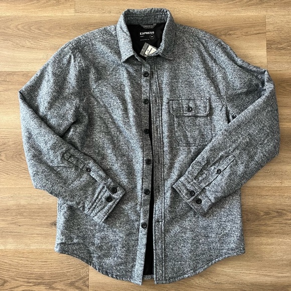 Express Men’s Flannel Button Up Shirt/Jacket - Picture 1 of 8